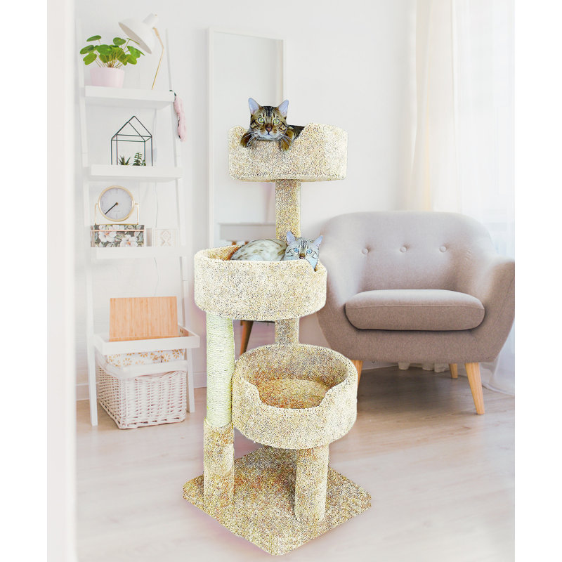 New Cat Condos 52" Deluxe Cat Tree & Reviews Wayfair